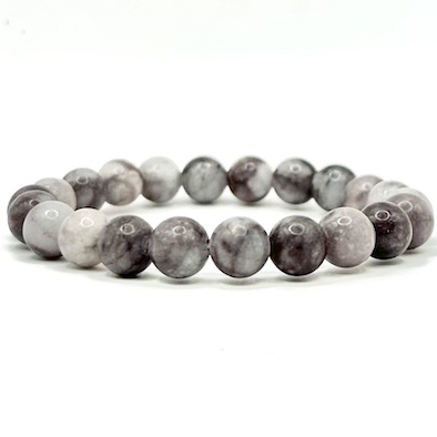 8mm Plum Tourmaline Beaded Bracelet